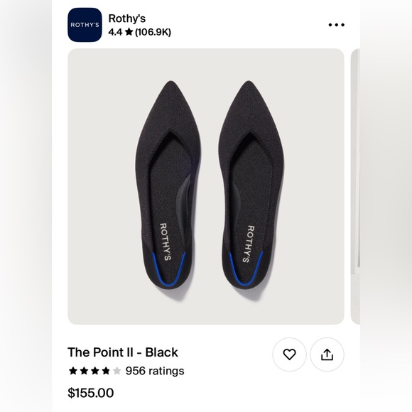 Point II Black Flats Size 8 Never Worn outside the home - Picture 2 of 4